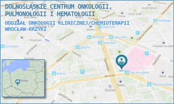 ODDZIAŁ ONKOLOGII KLINICZNEJ/CHEMIOTERAPII - DOLNOŚLĄSKIE CENTRUM ONKOLOGII, PULMONOLOGII I HEMATOLOGII - PL. LUDWIKA HIRSZFELDA 12, WROCŁAW-KRZYKI