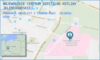 PORADNIA GRUŹLICY I CHORÓB PŁUC - WOJEWÓDZKIE CENTRUM SZPITALNE KOTLINY JELENIOGÓRSKIEJ - UL. MICHAŁA KLEOFASA OGIŃSKIEGO 6,  JELENIA GÓRA