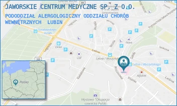 PODODDZIAŁ ALERGOLOGICZNY ODDZIAŁU CHORÓB WEWNĘTRZNYCH - JAWORSKIE CENTRUM MEDYCZNE SP. Z O.O. - UL. LEŚNA 8,  LUBIN