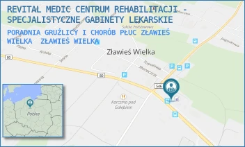 PORADNIA GRUŹLICY I CHORÓB PŁUC ZŁAWIEŚ WIELKA - REVITAL MEDIC CENTRUM REHABILITACJI - SPECJALISTYCZNE GABINETY LEKARSKIE - HANDLOWA 31,  ZŁAWIEŚ WIELKA