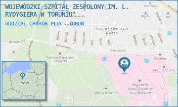 ODDZIAŁ CHORÓB PŁUC - WOJEWÓDZKI SZPITAL ZESPOLONY IM. L. RYDYGIERA W TORUNIU - ŚW. JÓZEFA 53-59,  TORUŃ