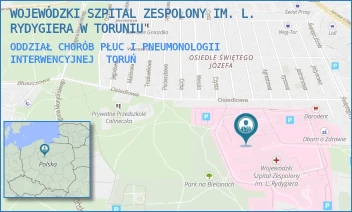 ODDZIAŁ CHORÓB PŁUC I PNEUMONOLOGII INTERWENCYJNEJ - WOJEWÓDZKI SZPITAL ZESPOLONY IM. L. RYDYGIERA W TORUNIU - ŚW. JÓZEFA 53-59,  TORUŃ