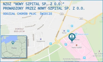 ODDZIAŁ CHORÓB PŁUC - NOWY SZPITAL SPÓŁKA Z OGRANICZONĄ ODPOWIEDZIALNOŚCIĄ - WOJSKA POLSKIEGO 126,  ŚWIECIE