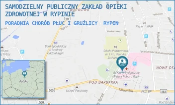 PORADNIA CHORÓB PŁUC I GRUŹLICY - SAMODZIELNY PUBLICZNY ZAKŁAD OPIEKI ZDROWOTNEJ W RYPINIE - 3 MAJA 2,  RYPIN