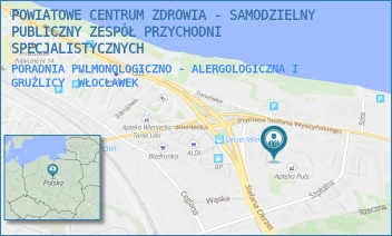 PORADNIA PULMONOLOGICZNO - ALERGOLOGICZNA I GRUŹLICY - POWIATOWE CENTRUM ZDROWIA - SAMODZIELNY PUBLICZNY ZESPÓŁ PRZYCHODNI SPECJALISTYCZNYCH - SZPITALNA 6C,  WŁOCŁAWEK