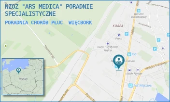 PORADNIA CHORÓB PŁUC - NZOZ "ARS MEDICA" PORADNIE SPECJALISTYCZNE - GDAŃSKA 13/-,  WIĘCBORK
