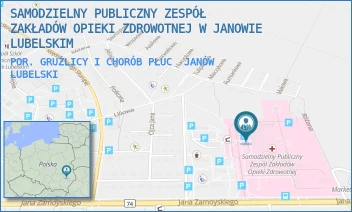 POR. GRUŹLICY I CHORÓB PŁUC - SAMODZIELNY PUBLICZNY ZESPÓŁ ZAKŁADÓW OPIEKI ZDROWOTNEJ W JANOWIE LUBELSKIM - JANA ZAMOYSKIEGO 149,  JANÓW LUBELSKI