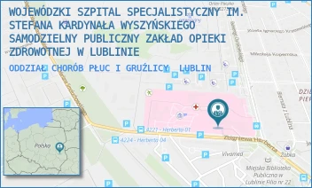 ODDZIAŁ CHORÓB PŁUC I GRUŹLICY - WOJEWÓDZKI SZPITAL SPECJALISTYCZNY IM. STEFANA KARDYNAŁA WYSZYŃSKIEGO SAMODZIELNY PUBLICZNY ZAKŁAD OPIEKI ZDROWOTNEJ W LUBLINIE - ZBIGNIEWA HERBERTA 21,  LUBLIN