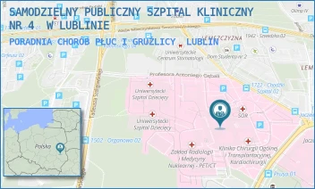 PORADNIA CHORÓB PŁUC I GRUŹLICY - UNIWERSYTECKI SZPITAL KLINICZNY NR 4 W LUBLINIE - DR. K. JACZEWSKIEGO 8,  LUBLIN