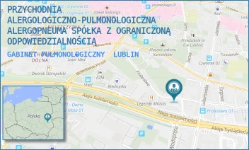 GABINET PULMONOLOGICZNY - PRZYCHODNIA ALERGOLOGICZNO-PULMONOLOGICZNA ALERGOPNEUMA SPÓŁKA Z OGRANICZONĄ ODPOWIEDZIALNOŚCIĄ - PROBOSTWO 5/1,  LUBLIN