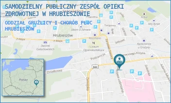 ODDZIAŁ GRUŹLICY I CHORÓB PŁUC - SAMODZIELNY PUBLICZNY ZESPÓŁ OPIEKI ZDROWOTNEJ W HRUBIESZOWIE - JÓZEFA PIŁSUDSKIEGO 11,  HRUBIESZÓW