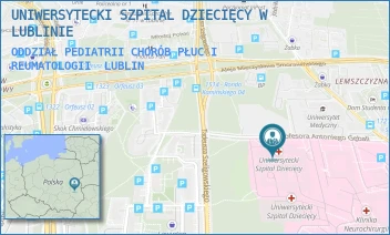 ODDZIAŁ PEDIATRII CHORÓB PŁUC I REUMATOLOGII - UNIWERSYTECKI SZPITAL DZIECIĘCY W LUBLINIE - PROF. ANTONIEGO GĘBALI 6,  LUBLIN