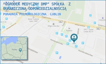 PORADNIA PULMONOLOGICZNA - "OŚRODEK MEDYCZNY DMP" SPÓŁKA  Z OGRANICZONĄ ODPOWIEDZIALNOŚCIĄ - PROJEKTOWA 5,  LUBLIN