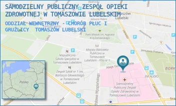 ODDZIAŁ WEWNĘTRZNY - CHORÓB PŁUC I GRUŹLICY - SAMODZIELNY PUBLICZNY ZESPÓŁ OPIEKI ZDROWOTNEJ W TOMASZOWIE LUBELSKIM - ALEJE GRUNWALDZKIE 1,  TOMASZÓW LUBELSKI