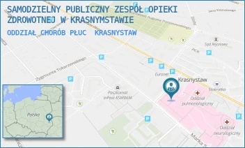 ODDZIAŁ CHORÓB PŁUC - SAMODZIELNY PUBLICZNY ZESPÓŁ OPIEKI ZDROWOTNEJ W KRASNYMSTAWIE - GŁOWACKIEGO 3,  KRASNYSTAW