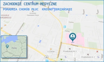 PORADNIA CHORÓB PŁUC - ZACHODNIE CENTRUM MEDYCZNE SPÓŁKA Z OGRANICZONĄ ODPOWIEDZIALNOŚCIĄ - UL. PIASTÓW 3,  KROSNO ODRZAŃSKIE