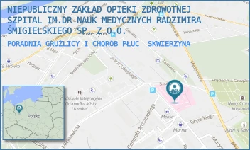 PORADNIA GRUŹLICY I CHORÓB PŁUC - NIEPUBLICZNY ZAKŁAD OPIEKI ZDROWOTNEJ SZPITAL IM.DR NAUK MEDYCZNYCH RADZIMIRA ŚMIGIELSKIEGO SP. Z O.O. - UL. SZPITALNA 5,  SKWIERZYNA