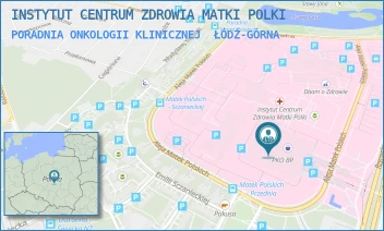 PORADNIA ONKOLOGII KLINICZNEJ - INSTYTUT CENTRUM ZDROWIA MATKI POLKI - UL. RZGOWSKA 281/289,  ŁÓDŹ-GÓRNA