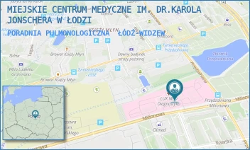 PORADNIA PULMONOLOGICZNA - MIEJSKIE CENTRUM MEDYCZNE IM. DR.KAROLA JONSCHERA W ŁODZI - UL. MILIONOWA 14,  ŁÓDŹ-WIDZEW