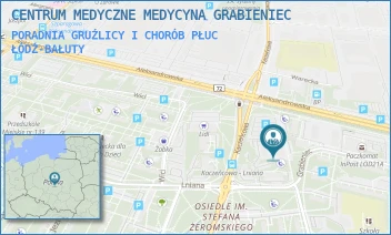 PORADNIA GRUŹLICY I CHORÓB PŁUC - CENTRUM MEDYCZNE MEDYCYNA GRABIENIEC - UL. GRABIENIEC 13,  ŁÓDŹ-BAŁUTY