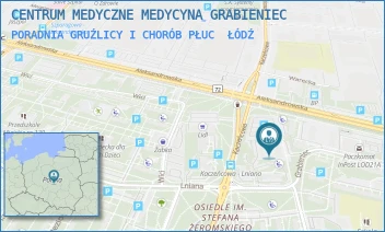 PORADNIA GRUŹLICY I CHORÓB PŁUC - CENTRUM MEDYCZNE MEDYCYNA GRABIENIEC - UL. GRABIENIEC 13,  ŁÓDŹ