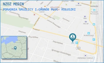 PORADNIA GRUŹLICY I CHORÓB PŁUC - NZOZ MEDIN - UL. PRZEJAZD 6,  KOLUSZKI