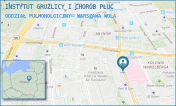 ODDZIAŁ PULMONOLGICZNY - INSTYTUT GRUŹLICY I CHORÓB PŁUC - PŁOCKA 26,  WARSZAWA WOLA