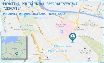 PORADNIA PULMUNOLOGICZNA - PRYWATNA POLIKLINIKA SPECJALISTYCZNA "ZDROWIE" - UL. ŚNIADECKICH 4,  NOWY SĄCZ