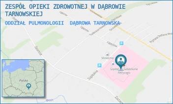 ODDZIAŁ PULMONOLOGII - ZESPÓŁ OPIEKI ZDROWOTNEJ W DĄBROWIE TARNOWSKIEJ - UL. SZPITALNA 1,  DĄBROWA TARNOWSKA