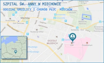 ODDZIAŁ GRUŹLICY I CHORÓB PŁUC - SZPITAL ŚW. ANNY W MIECHOWIE - UL. SZPITALNA 3,  MIECHÓW