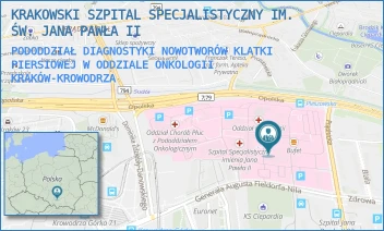 PODODDZIAŁ DIAGNOSTYKI NOWOTWORÓW KLATKI PIERSIOWEJ W ODDZIALE ONKOLOGII - KRAKOWSKI SZPITAL SPECJALISTYCZNY IM. ŚW. JANA PAWŁA II - UL. PRĄDNICKA 80,  KRAKÓW-KROWODRZA