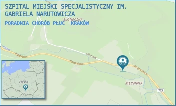 PORADNIA CHORÓB PŁUC - SZPITAL MIEJSKI SPECJALISTYCZNY IM. GABRIELA NARUTOWICZA - UL. PRĄDNICKA 37,  KRAKÓW