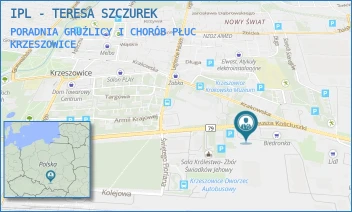 PORADNIA GRUŹLICY I CHORÓB PŁUC - IPL - TERESA SZCZUREK - UL.KRAKOWSKA 31,  KRZESZOWICE