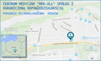 PORADNIA PULMONOLOGICZNA - CENTRUM MEDYCZNE "MED-ALL" SPÓŁKA Z OGRANICZONĄ ODPOWIEDZIALNOŚCIĄ - UL. BUDZISZYŃSKA 1,  KRAKÓW