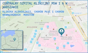 KLINIKA ALERGOLOGII, CHORÓB PŁUC I CHORÓB WEWNĘTRZNYCH - CENTRALNY SZPITAL KLINICZNY MSW I A W WARSZAWIE - WOŁOSKA 137,  MOKOTÓW