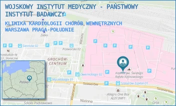KLINIKA KARDIOLOGII CHORÓB WEWNĘTRZNYCH - WOJSKOWY INSTYTUT MEDYCZNY - PAŃSTWOWY INSTYTUT BADAWCZY - SZASERÓW 128,  WARSZAWA PRAGA-POŁUDNIE