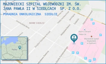 PORADNIA ONKOLOGICZNA - MAZOWIECKI SZPITAL WOJEWÓDZKI IM. ŚW. JANA PAWŁA II W SIEDLCACH  SP. Z O.O. - PONIATOWSKIEGO 26,  SIEDLCE