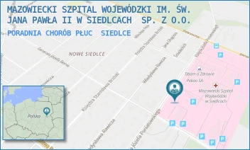 PORADNIA CHORÓB PŁUC - MAZOWIECKI SZPITAL WOJEWÓDZKI IM. ŚW. JANA PAWŁA II W SIEDLCACH  SP. Z O.O. - PONIATOWSKIEGO 26,  SIEDLCE