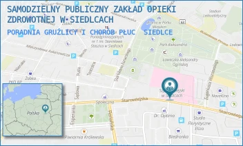 PORADNIA GRUŹLICY I CHORÓB PŁUC - SAMODZIELNY PUBLICZNY ZAKŁAD OPIEKI ZDROWOTNEJ W SIEDLCACH - STAROWIEJSKA 15,  SIEDLCE