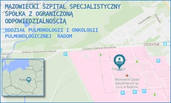 ODDZIAŁ PULMONOLOGII I ONKOLOGII PULMONOLOGICZNEJ - MAZOWIECKI SZPITAL SPECJALISTYCZNY SPÓŁKA Z OGRANICZONĄ ODPOWIEDZIALNOŚCIĄ - J. ALEKSANDROWICZA 5,  RADOM