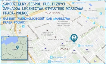 GABINET PULMONOLOGICZNY DAB - SAMODZIELNY ZESPÓŁ PUBLICZNYCH ZAKŁADÓW LECZNICTWA OTWARTEGO WARSZAWA PRAGA-PÓŁNOC - DĄBROWSZCZAKÓW 5A,  WARSZAWA PRAGA-PÓŁNOC