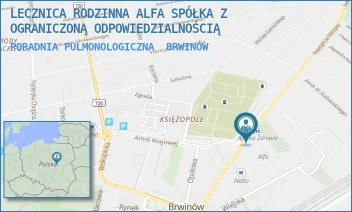 PORADNIA PULMONOLOGICZNA - LECZNICA RODZINNA ALFA SPÓŁKA Z OGRANICZONĄ ODPOWIEDZIALNOŚCIĄ - POWSTAŃCÓW WARSZAWY 8,  BRWINÓW