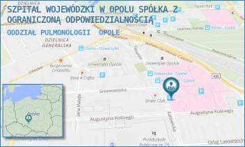 ODDZIAŁ PULMONOLOGII - SZPITAL WOJEWÓDZKI W OPOLU SPÓŁKA Z OGRANICZONĄ ODPOWIEDZIALNOŚCIĄ - KATOWICKA 64,  OPOLE
