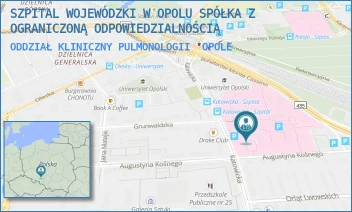 ODDZIAŁ KLINICZNY PULMONOLOGII - SZPITAL WOJEWÓDZKI W OPOLU SPÓŁKA Z OGRANICZONĄ ODPOWIEDZIALNOŚCIĄ - UL. KATOWICKA 64,  OPOLE