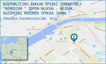 PORADNIA PULMONOLOGICZNA - NIEPUBLICZNY ZAKŁAD OPIEKI ZDROWOTNEJ "REMEDIUM " ZOFIA GŁUCHA - WOJDAK, KAZIMIERZ ROZUMEK SPÓŁKA JAWNA - UL. KOLEJOWA 2,  NYSA