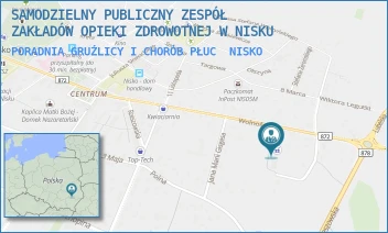 PORADNIA GRUŹLICY I CHORÓB PŁUC - SAMODZIELNY PUBLICZNY ZESPÓŁ ZAKŁADÓW OPIEKI ZDROWOTNEJ W NISKU - UL. WOLNOŚCI 54,  NISKO