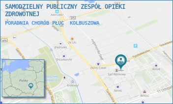 PORADNIA CHORÓB PŁUC - SAMODZIELNY PUBLICZNY ZESPÓŁ OPIEKI ZDROWOTNEJ - UL. TYSZKIEWICZÓW 6,  KOLBUSZOWA