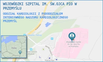 ODDZIAŁ KARDIOLOGII Z PODODDZIAŁEM INTENSYWNEGO NADZORU KARDIOLOGICZNEGO - WOJEWÓDZKI SZPITAL IM. ŚW.OJCA PIO W PRZEMYŚLU - UL. MONTE CASSINO 18,  PRZEMYŚL