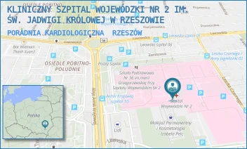 PORADNIA KARDIOLOGICZNA - KLINICZNY SZPITAL WOJEWÓDZKI IM. ŚW. JADWIGI KRÓLOWEJ W RZESZOWIE - UL. LWOWSKA 60,  RZESZÓW