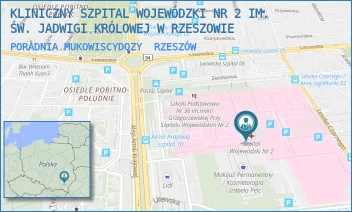 PORADNIA MUKOWISCYDOZY - KLINICZNY SZPITAL WOJEWÓDZKI NR 2 IM. ŚW. JADWIGI KRÓLOWEJ W RZESZOWIE - UL. LWOWSKA 60,  RZESZÓW
